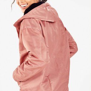 BNWOT Fabletics Polar Fleece Jacket Black/Orchid